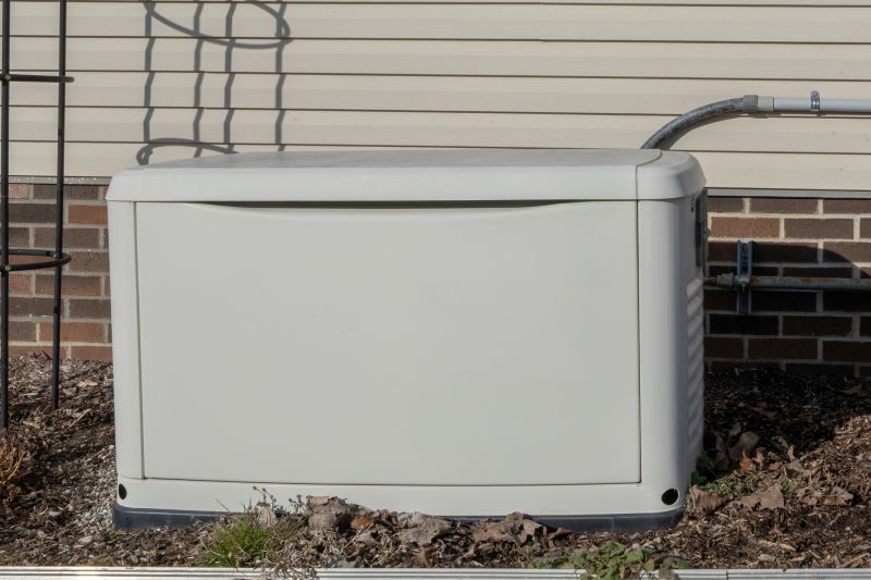 Residential Backup Generator in a Driveway