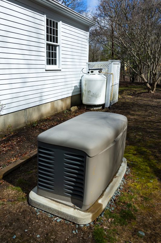 Close-up of a Residential Backup Generator